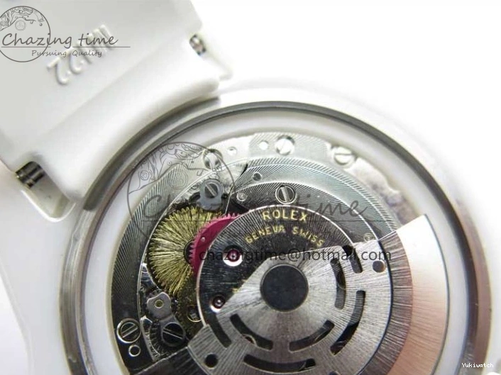 Ceramic Edition 40mm White Dial Submariner Painting White on Best Strap SA3135 Rubber 5GF 0104